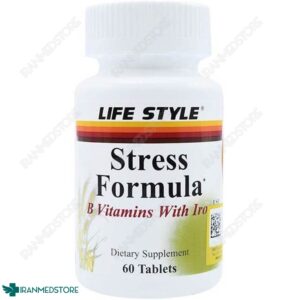 قرص لایف استایل مدل استرس فرمولا ویتامین بی همراه با آهن 60 عددی