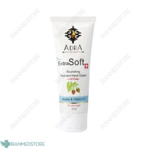 کرم تیوپی دست و صورت آدرا حاوی روغن جوجوبا و روغن بادام شیرین 75 میلی لیتر