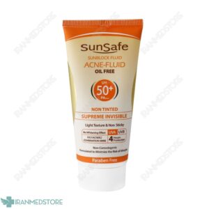 کرم ضد آفتاب SPF50 فاقد چربی سان سیف مناسب پوست های چرب و آکنه ای ۵۰ میلی لیتر