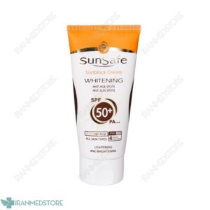 کرم ضد آفتاب SPF50 روشن کننده سان سیف مناسب انواع پوست 50 گرم