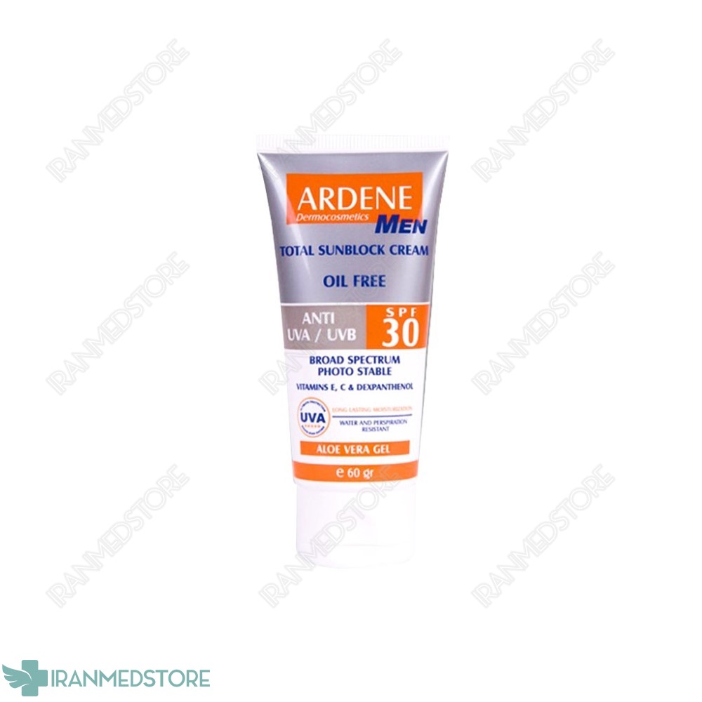 کرم ضد آفتاب مردانه آردن SPF30 فاقد چربی ۶۰ گرم