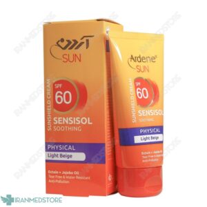 کرم ضد آفتاب رنگی SPF60 فاقد جاذب های شیمیایی آردن مناسب پوست های خشک و حساس 50 گرم
