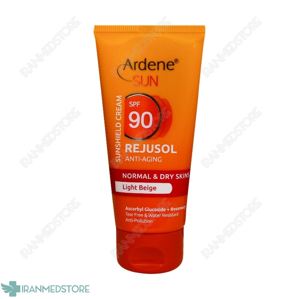 کرم ضد آفتاب رنگی SPF90 آردن مناسب پوست معمولی و خشک 50 گرم