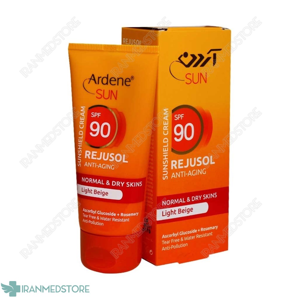 کرم ضد آفتاب رنگی SPF90 آردن مناسب پوست معمولی و خشک 50 گرم