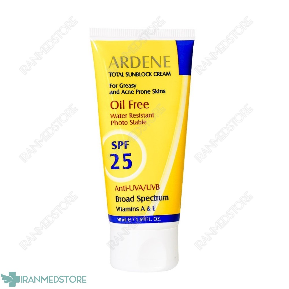 کرم ضد آفتاب SPF25 پوست چرب آردن 50 گرم