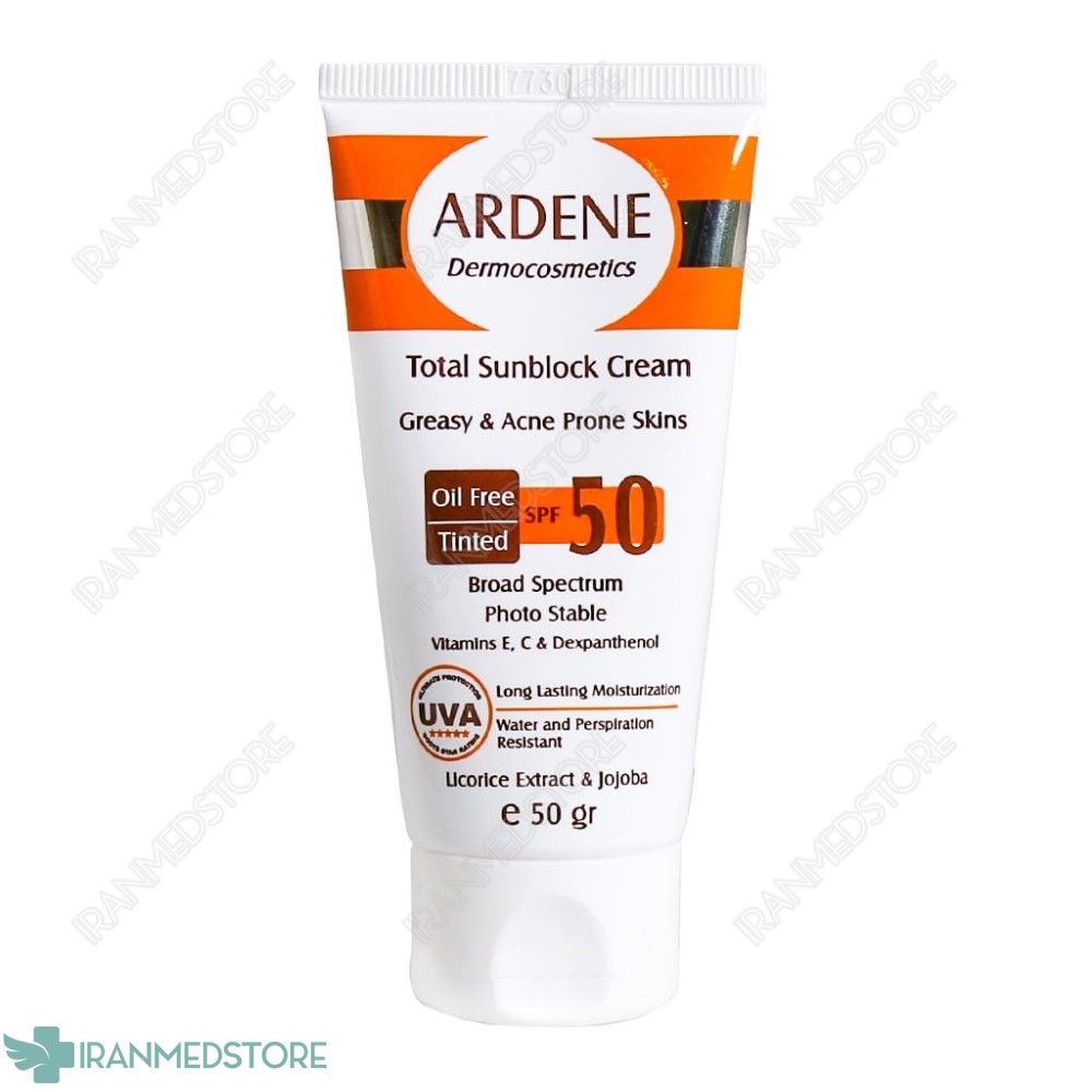 کرم ضد آفتاب SPF50 آردن مخصوص پوست های چرب و جوشدار 50 گرم