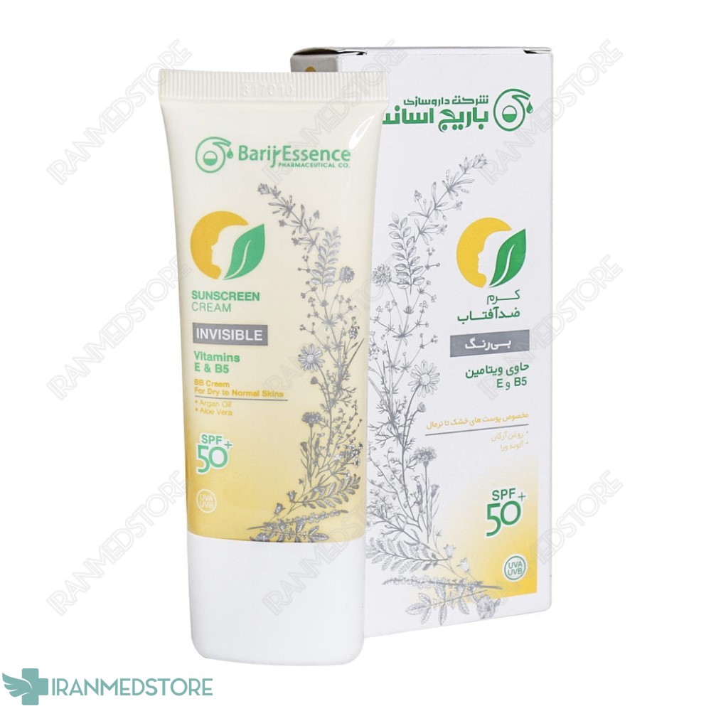 کرم ضد آفتاب SPF۵۰ پوست‌ خشک تا نرمال باریج اسانس ۶۰ میلی لیتر