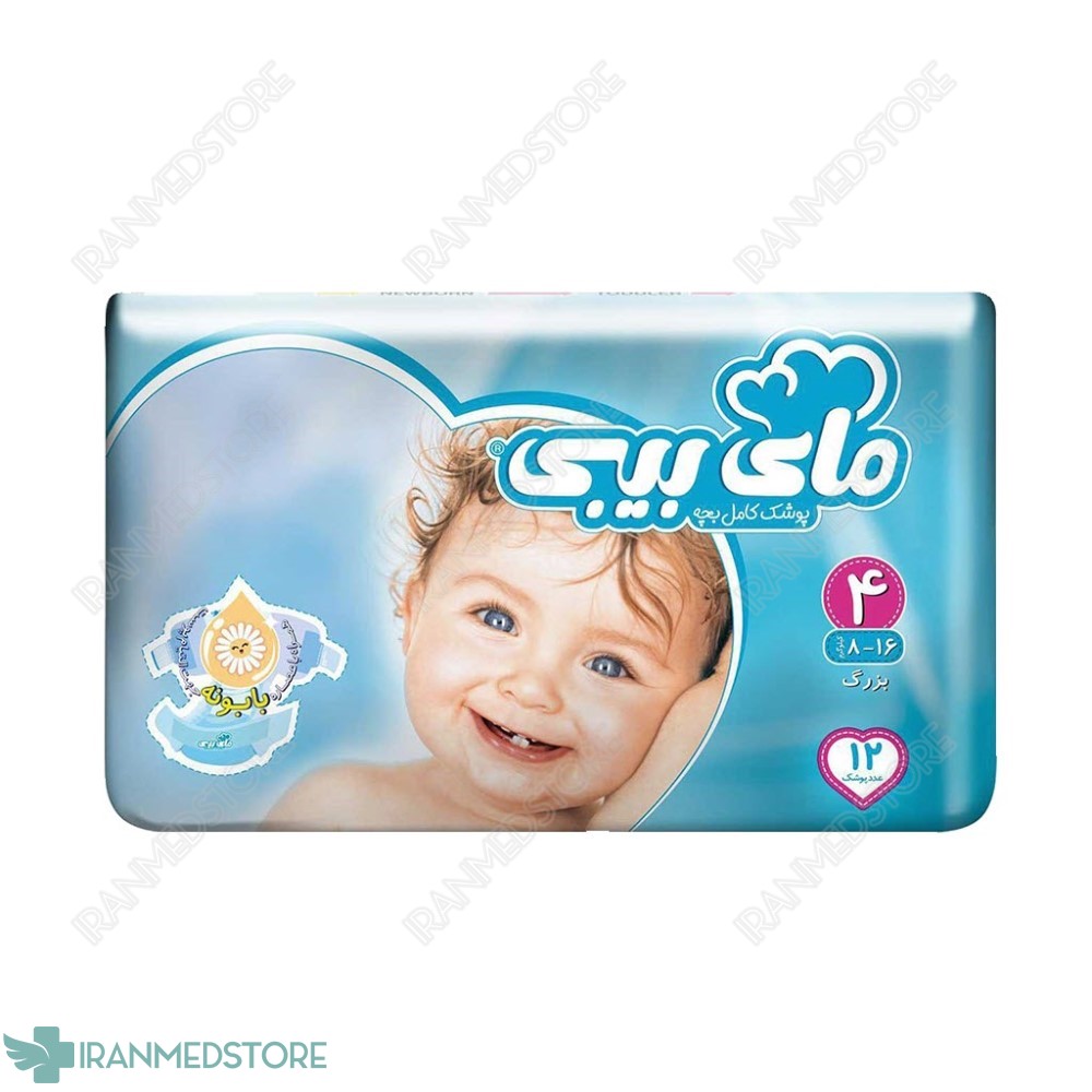 پوشک سایز ۴ مای بی بی (۸ تا ۱۶ کیلوگرم) حاوی عصاره بابونه