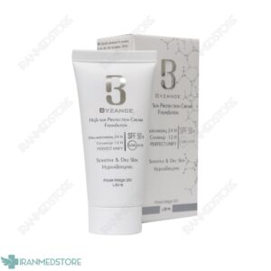 کرم ضد آفتاب کرم پودری +SPF50 بیزانس مناسب پوست خشک و حساس 30 میلی لیتر