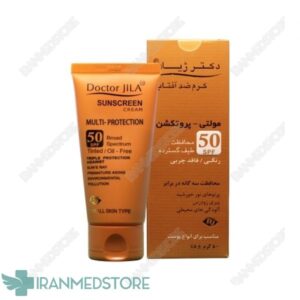 کرم ضد آفتاب مولتی پروتکشن دکتر ژیلا SPF50 فاقد چربی ۵۰ میلی لیتر