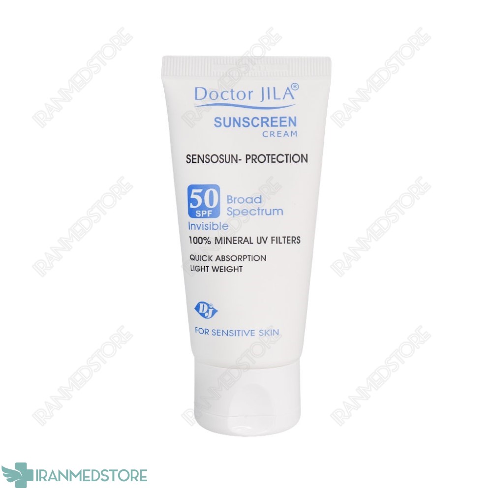 کرم ضد آفتاب سنسوسان پروتکشن SPF50 دکتر ژیلا 50 گرم