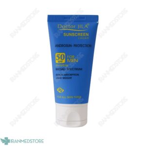 کرم ضد آفتاب بی رنگ SPF 50 آندروسان پروتکشن دکتر ژیلا مناسب آقایان 50 گرم