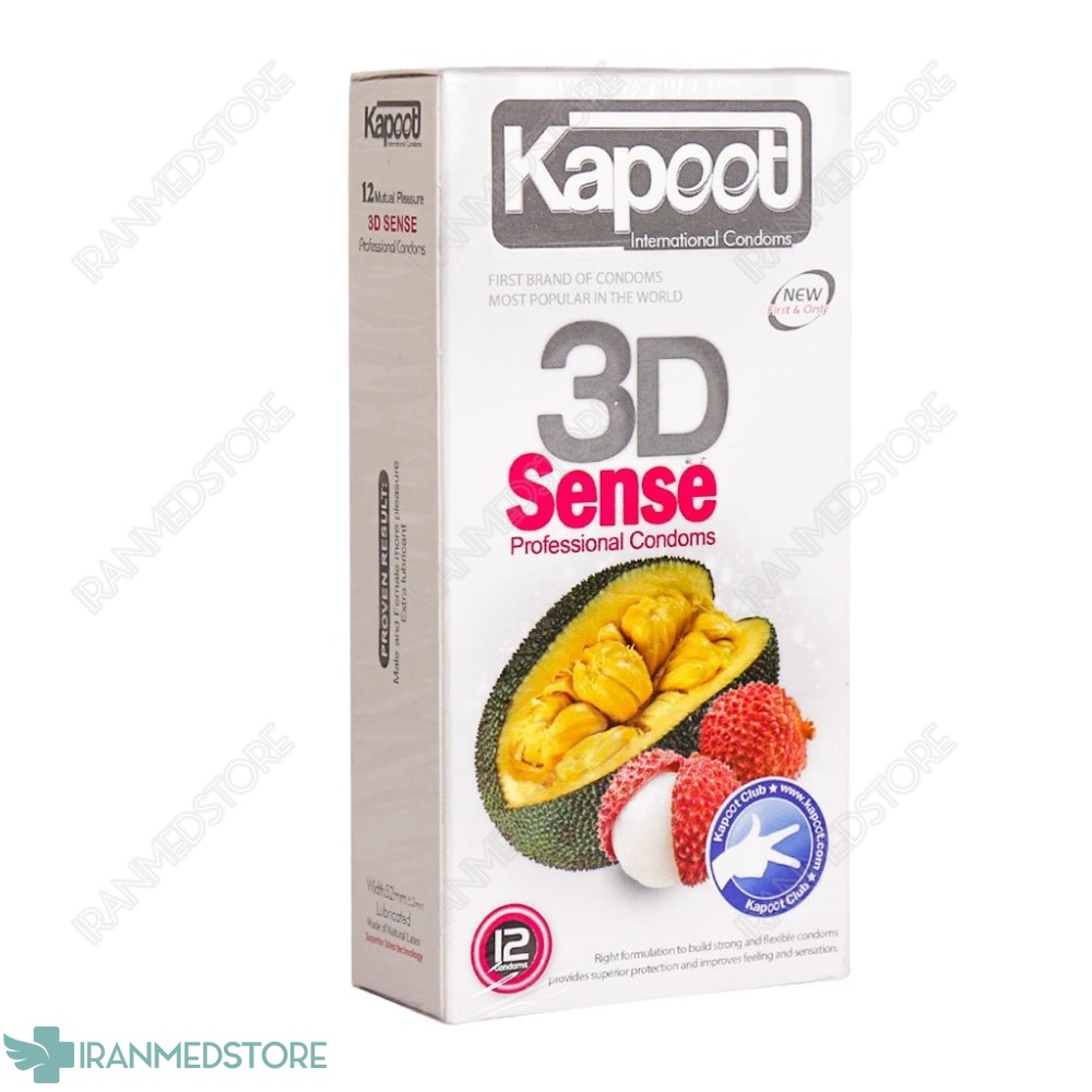 کاندوم سه بعدی کاپوت مدل 3D Sense تعداد 12 عدد