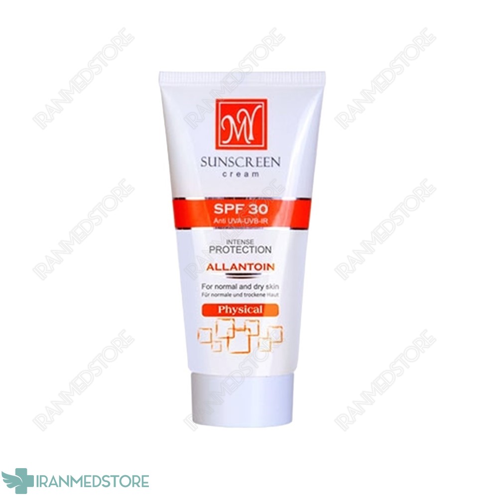 کرم ضد آفتاب فیزیکال SPF30 مای مناسب پوست های معمولی تا خشک 50 میلی لیتر