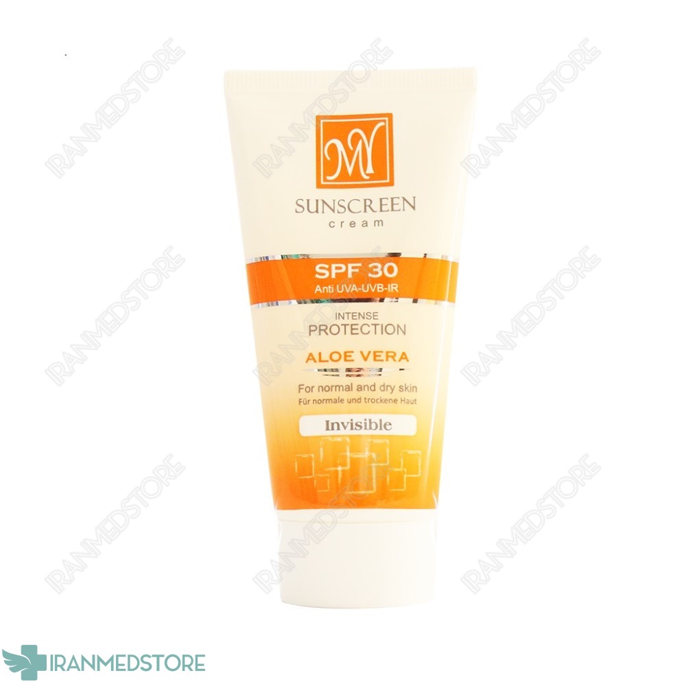 کرم ضد آفتاب بدون رنگ مای SPF30 مناسب پوست های معمولی و خشک ۵۰ میلی لیتر