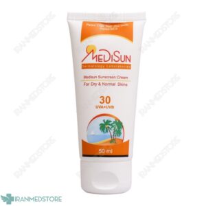 کرم ضد آفتاب SPF30 مدیسان پوست خشک و معمولی 50 میلی لیتر
