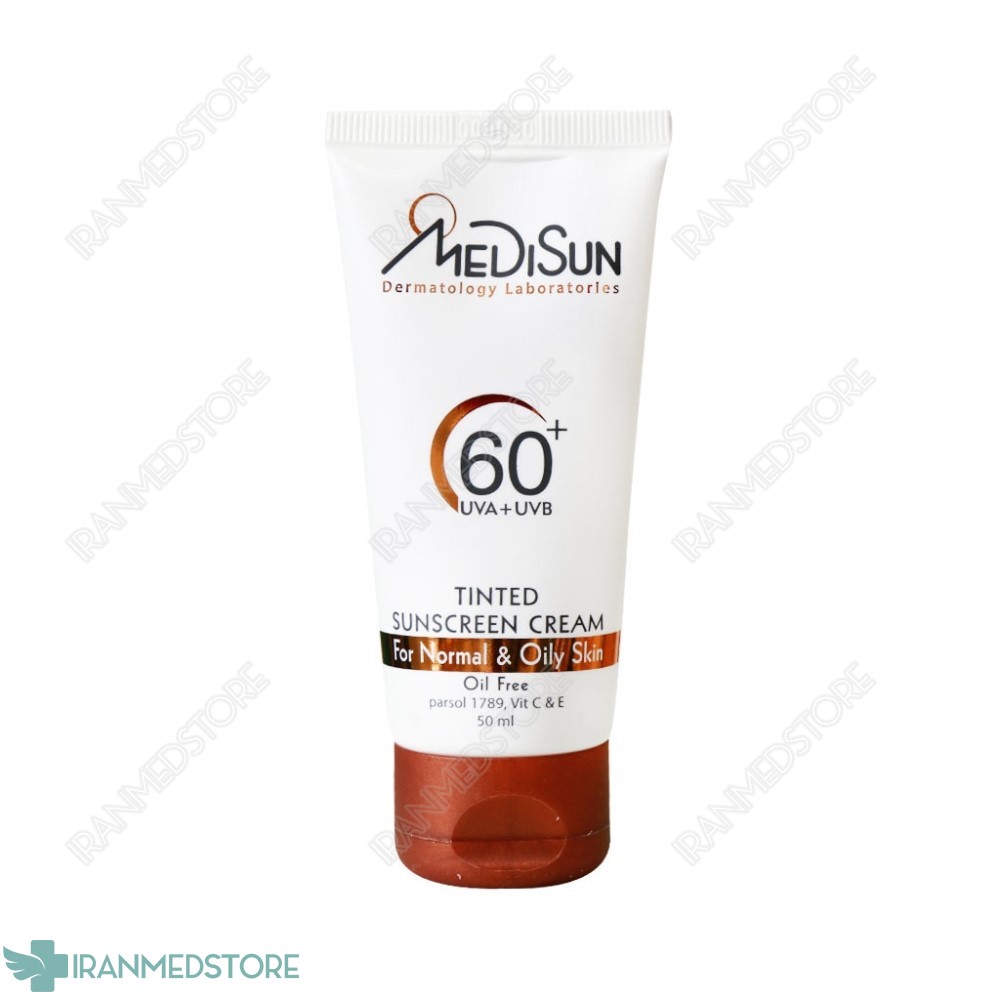 کرم ضد آفتاب SPF60 مدیسان مناسب پوست چرب و معمولی 50 میلی لیتر