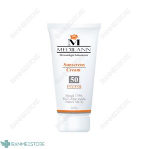 کرم ضد آفتاب رنگی SPF50 مدیلن مناسب پوست های معمولی و خشک ۵۰ میلی لیتر