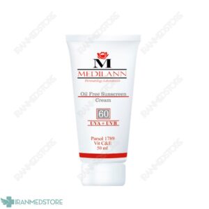 کرم ضد آفتاب رنگی SPF60 مدیلن مناسب پوست های چرب و آکنه ای ۵۰ میلی لیتر