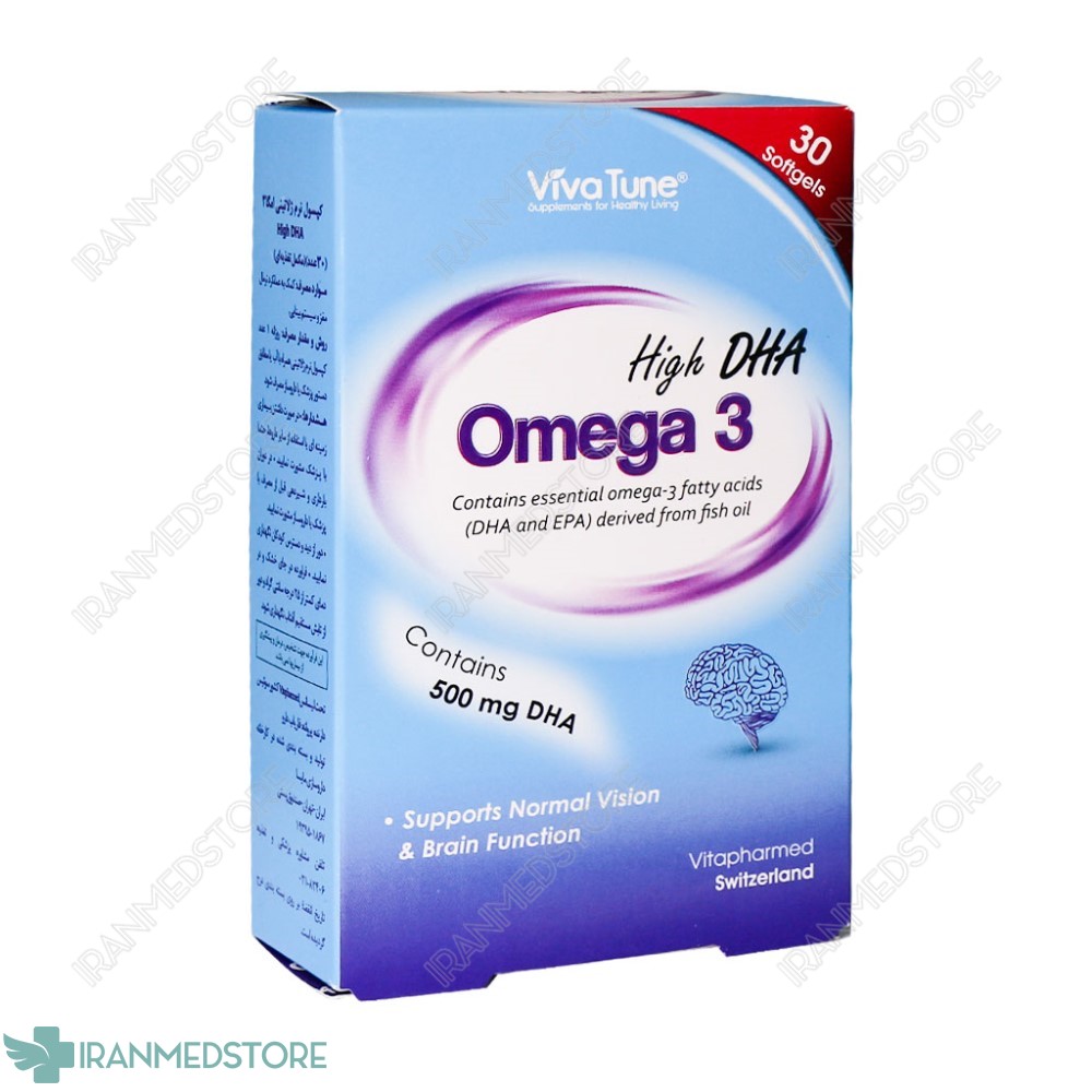 کپسول نرم ژلاتینی امگا ۳ مدل High DHA ویواتیون ۳۰ عدد