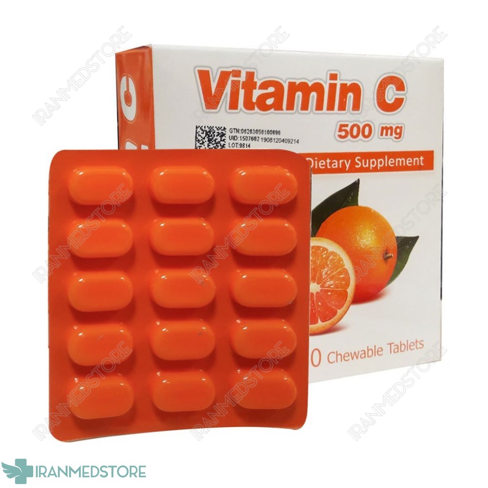 قرص جویدنی ویتامین C ۵۰۰ میلی گرم سیمرغ دارو عطار ۶۰ عدد