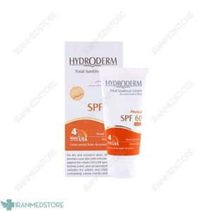 کرم ضد آفتاب SPF۶۰ رنگی هیدرودرم مناسب پوست های خشک و حساس ۵۰ میلی لیتر