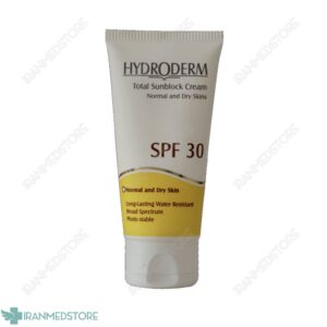کرم ضد آفتاب SPF30 هیدرودرم مناسب پوست های معمولی و خشک ۵۰ میلی لیتر