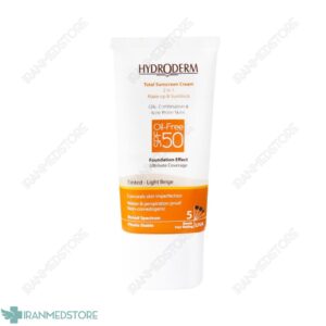 کرم ضد آفتاب کرم پودری فاقد چربی SPF50 هیدرودرم 40 گرم
