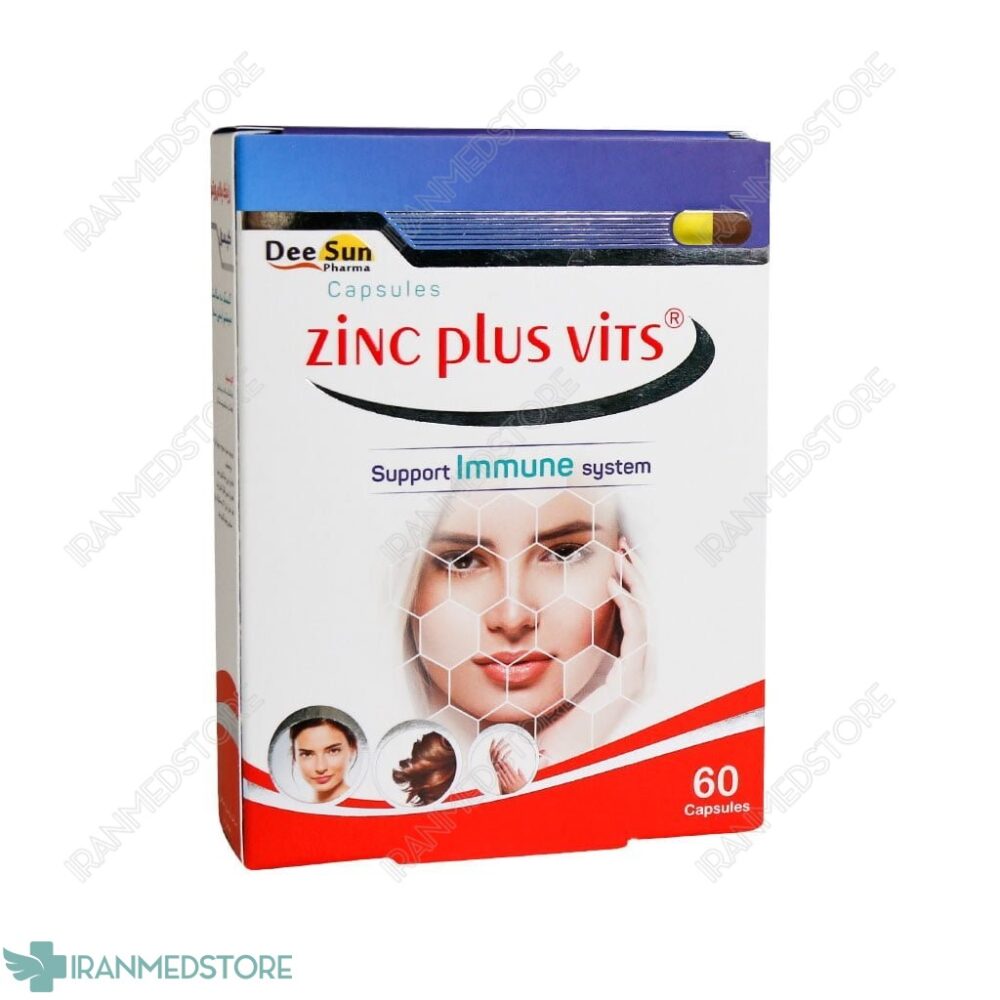 کپسول زینک پلاس ویتس دی سان فارما ۶۰ عدد